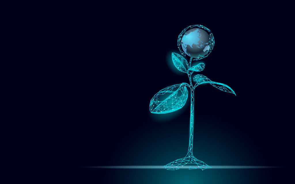 Plant,Sprout,Ecological,Abstract,Concept.,3d,Render,Seedling,Tree,Leaves.